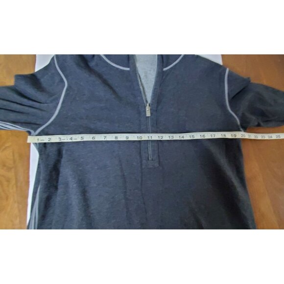Tommy Bahama Gray 1/4 Zip Pullover Sweatshirt Reversible Mens Size M - Picture 7 of 13